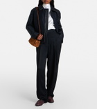 Bottega Veneta Notturno Intrecciato Small suede crossbody bag