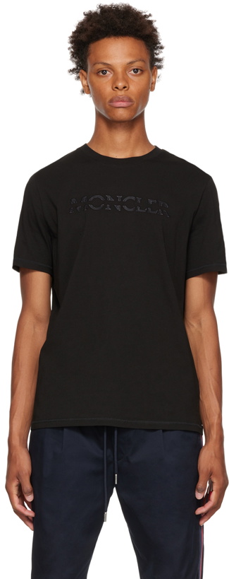 Photo: Moncler Black Embroidered T-Shirt