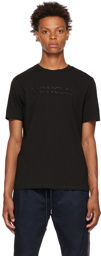 Moncler Black Embroidered T-Shirt