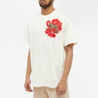 Wooyoungmi Men's Flower Embroidery T-Shirt in Ivory