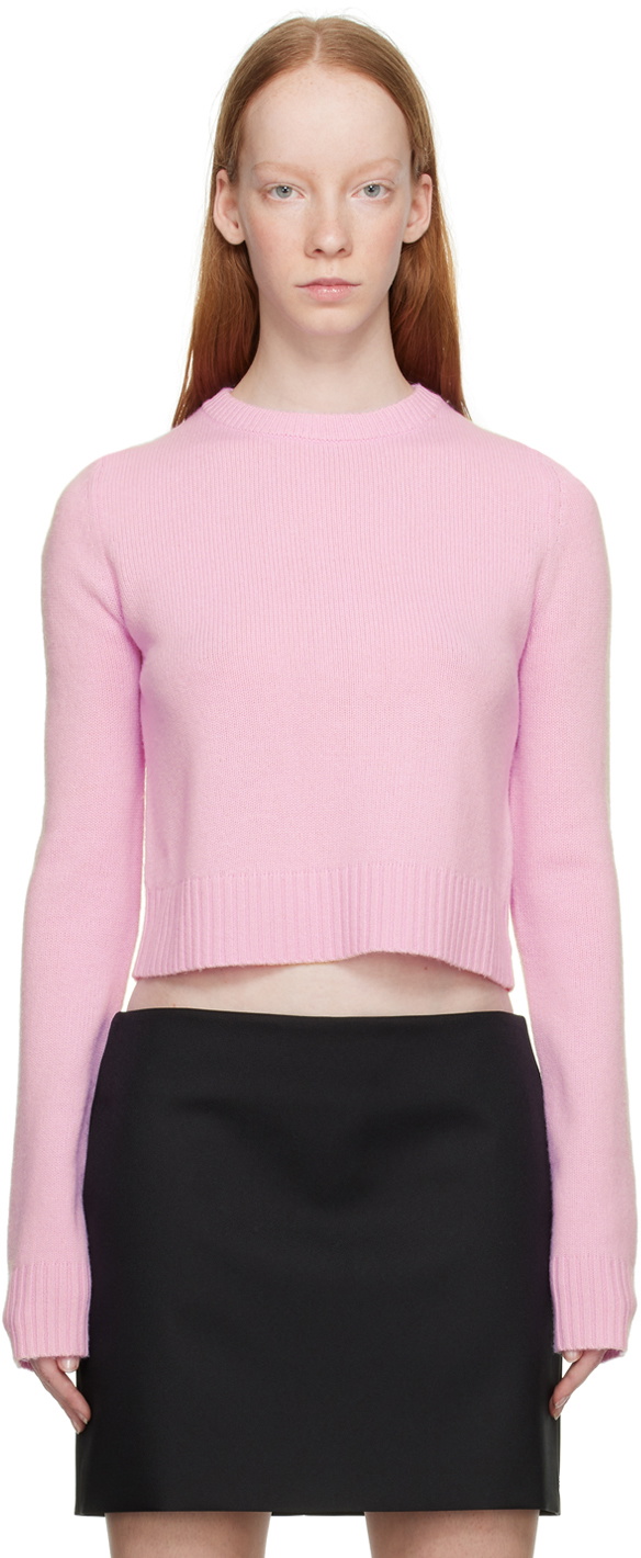 Sportmax Pink Crewneck Sweatrer