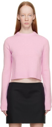 Sportmax Pink Crewneck Sweatrer