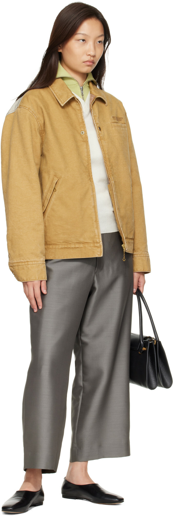 UNDERCOVER Gray Wool Silk Trousers
