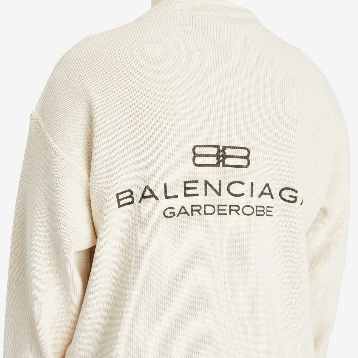 Balenciaga Men's Intertwined Sweater in Beige