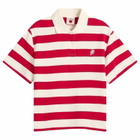 ICECREAM Women's Popsicle Striped Polo Shirt in Red/White