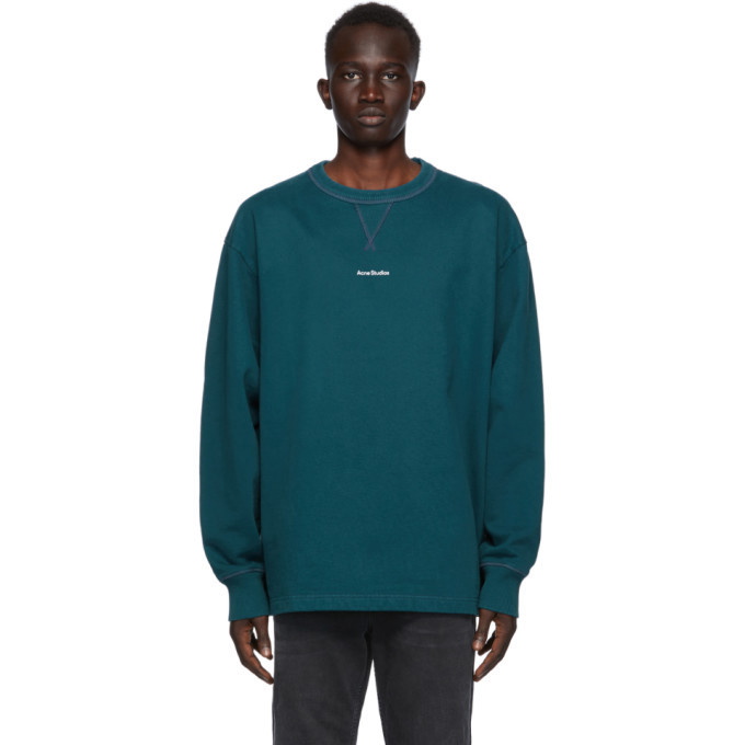 Photo: Acne Studios Green Logo Fleece Sweatshirt