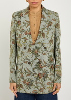 Etro Patterned Double-breasted Woven Blazer Multicoloured 1