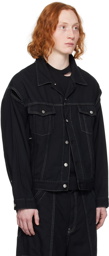 MM6 Maison Margiela Black Contrast Denim Jacket