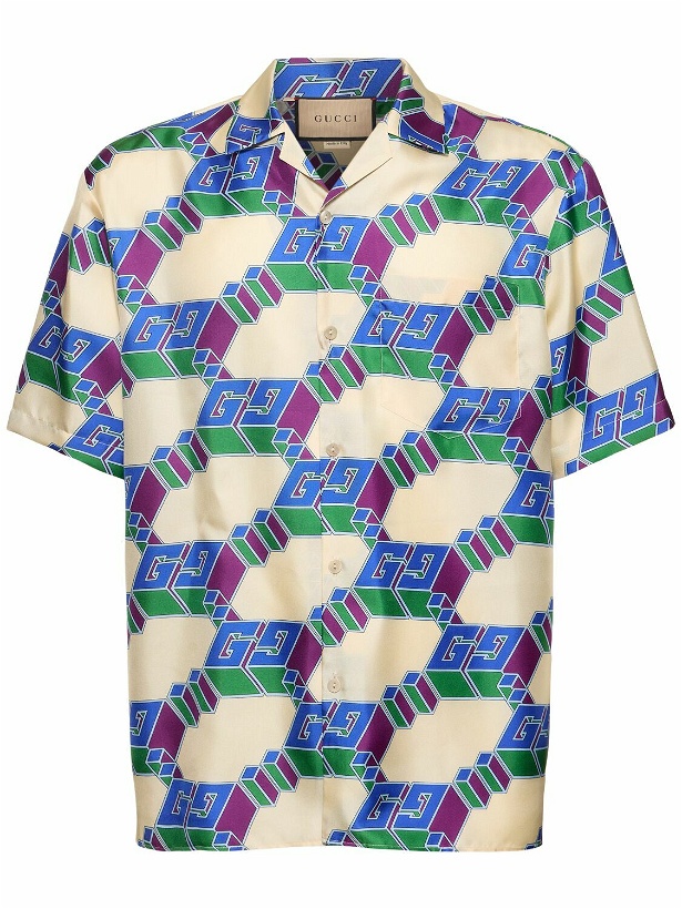 Photo: GUCCI - Gg Hawaii Silk Bowling Shirt