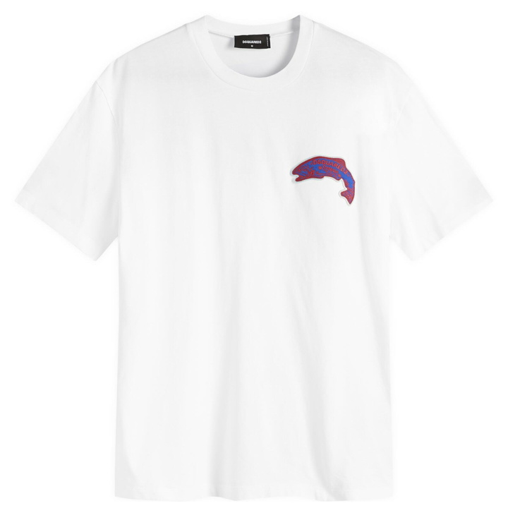 Photo: Dsquared2 Men's Fish Logo T-Shirt in White
