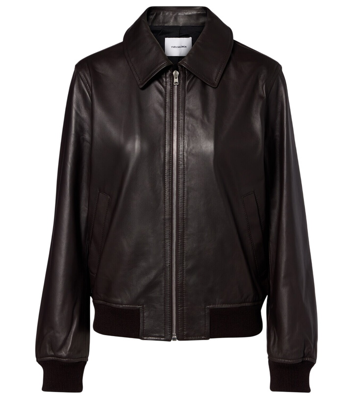 Photo: Yves Salomon Hooded leather blouson jacket