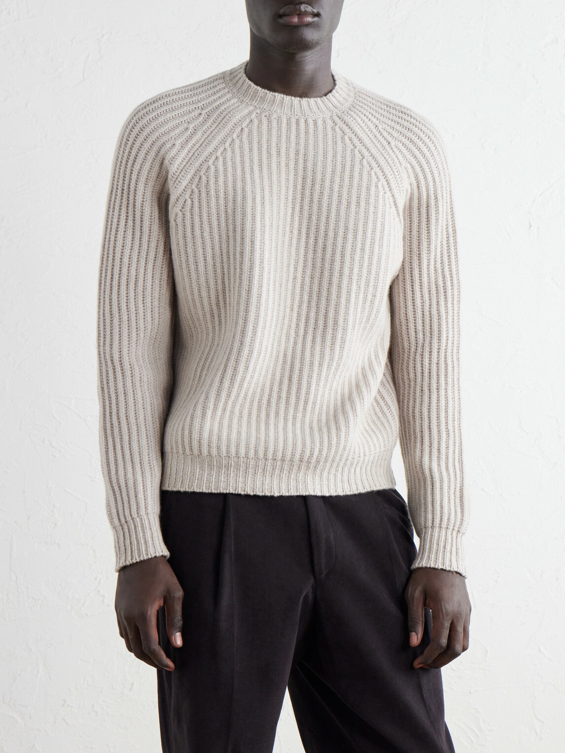SEASE - Ribbed Cashmere Sweater - Neutrals