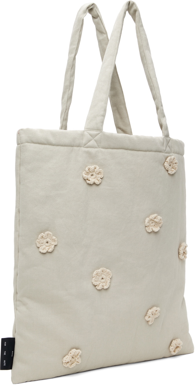 Song for the Mute Taupe Daisy Tote