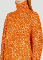 High Neck Sweater in Orange