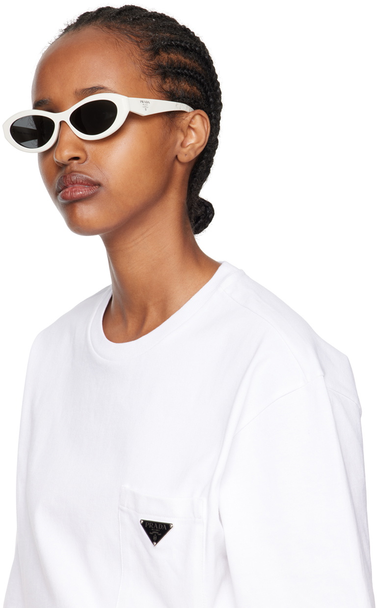 Prada white cat eye cheap sunglasses