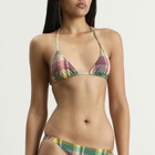 Fruity Booty Women's Check Bikini Halter Top in Green
