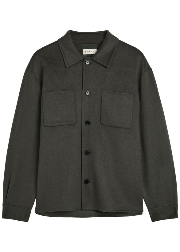 Photo: Frame Trucker Wool Overshirt Charcoal