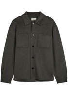 Frame Trucker Wool Overshirt Charcoal
