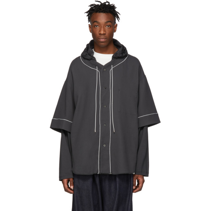 Name. Grey Layered Baseball Shirt