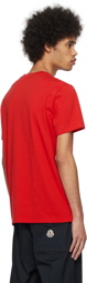 Moncler Red Flocked T-Shirt