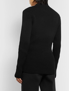 Bottega Veneta - Slim-Fit Ribbed Cotton-Blend Sweater - Black