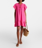 Velvet Livvy tiered linen minidress