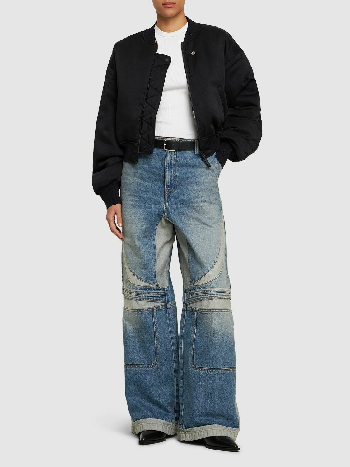 デニム・ジーパン AMIRI MA QUAD HIGH RISE WIDE JEANS AMIRI Arts District wide-leg Jeans | Blue | FARFETCH AZ