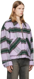 We11done Purple Check Pattern Jacket