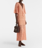 Anna Kosturova Crochet cotton midi dress