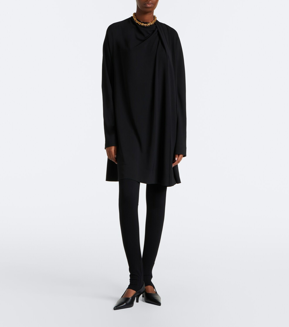 Toteme Draped scarf-detail jersey minidress
