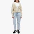 Good American Women's Fuzzy Cardigan in Flax