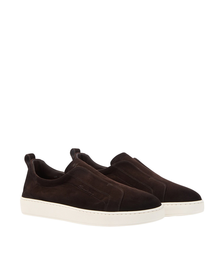 Photo: Santoni Suede slip-on sneakers