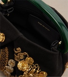 Dries Van Noten Small embellished top-handle bag