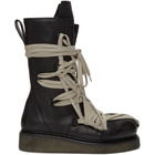 Rick Owens Black Bozo Army Boots