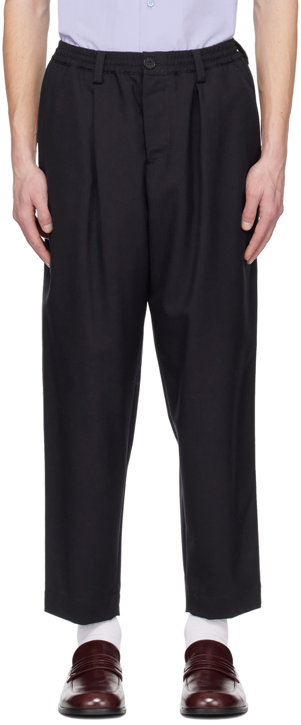 Marni Navy Cropped Trousers Marni