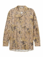 Acne Studios - Samper Camp-Collar Printed Satin Shirt - Neutrals