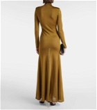 Tom Ford Turtleneck jersey gown