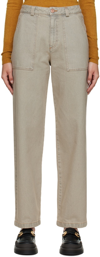 Photo: See by Chloé Beige Pocket Jeans