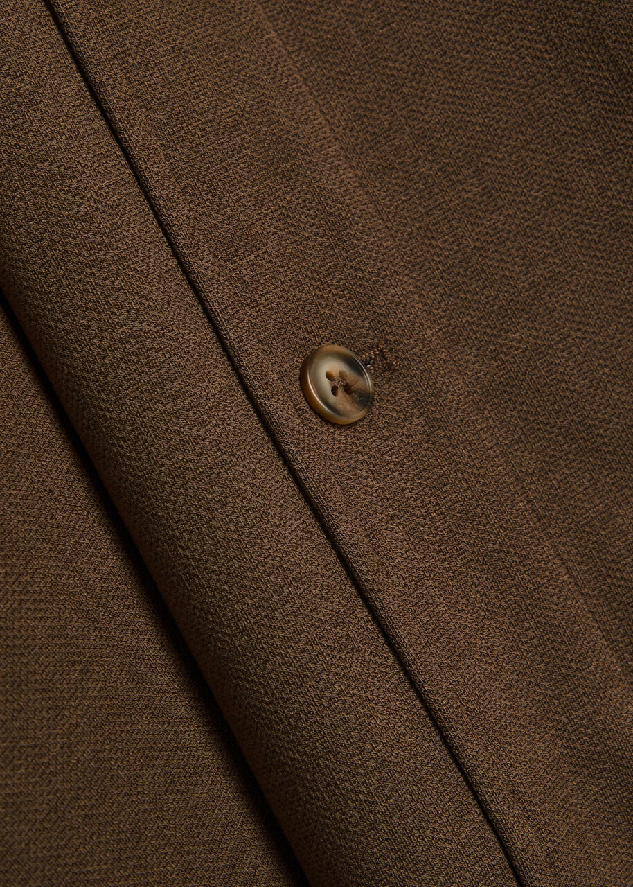 Raith Geneva Textured Jersey Overshirt Brown