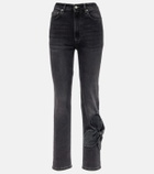 Area Bow-detail cropped straight jeans