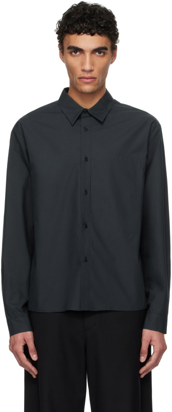 Photo: AMOMENTO Navy Basic Pocket Shirt