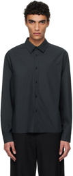 AMOMENTO Navy Basic Pocket Shirt