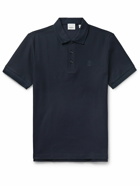 Burberry - Logo-Embroidered Cotton-Piqué Polo Shirt - Blue