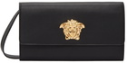 Versace Black Leather Medusa Messenger Bag