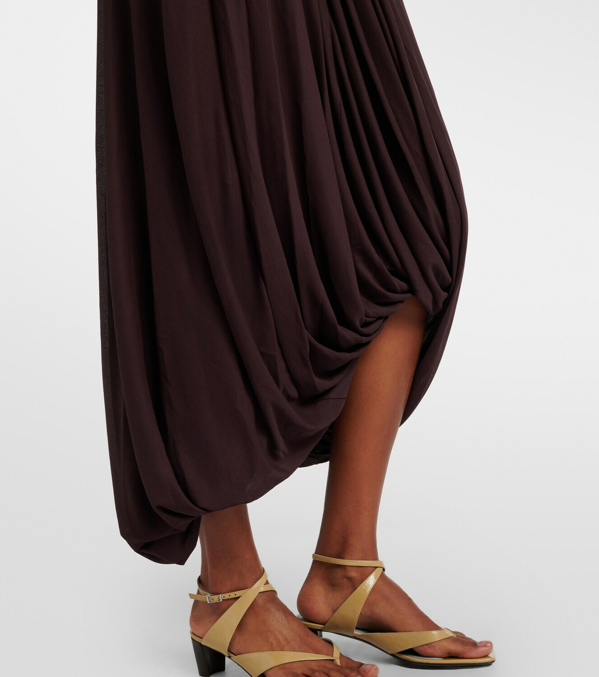 Proenza Schouler Gabri draped one-shoulder jersey midi dress