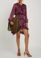 Etro Paisley-print Silk-chiffon Mini Dress Multicoloured