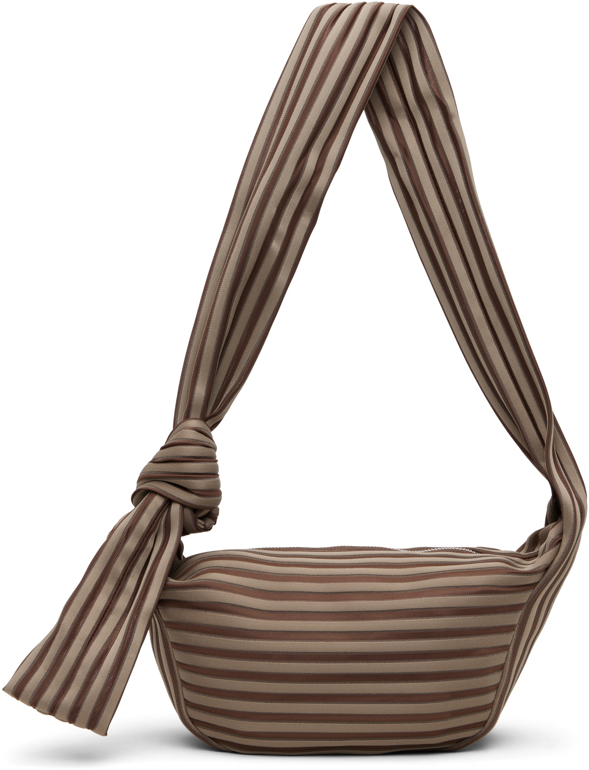 ISSEY MIYAKE Gray June Linear Knit 56 Bag