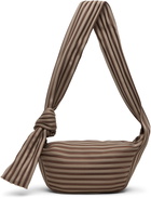 ISSEY MIYAKE Gray June Linear Knit 56 Bag