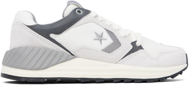 Photo: Converse Gray & Off-White Wave Trainer Low Top Sneakers