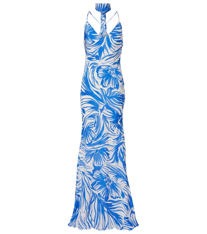 Photo: Alexandra Miro Isla scarf-detail printed gown